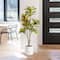American Art Decor 4ft. Realistic Artificial Croton Tree in White Pot